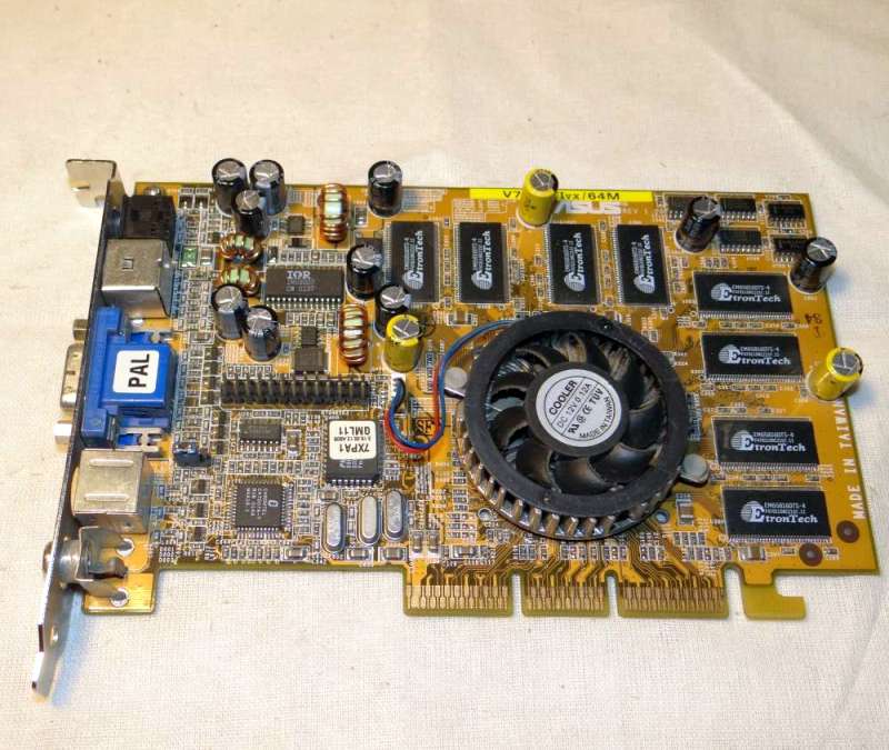 контроллер VGA видеокарта Asus V7700TI 64mb, AGP, б/у